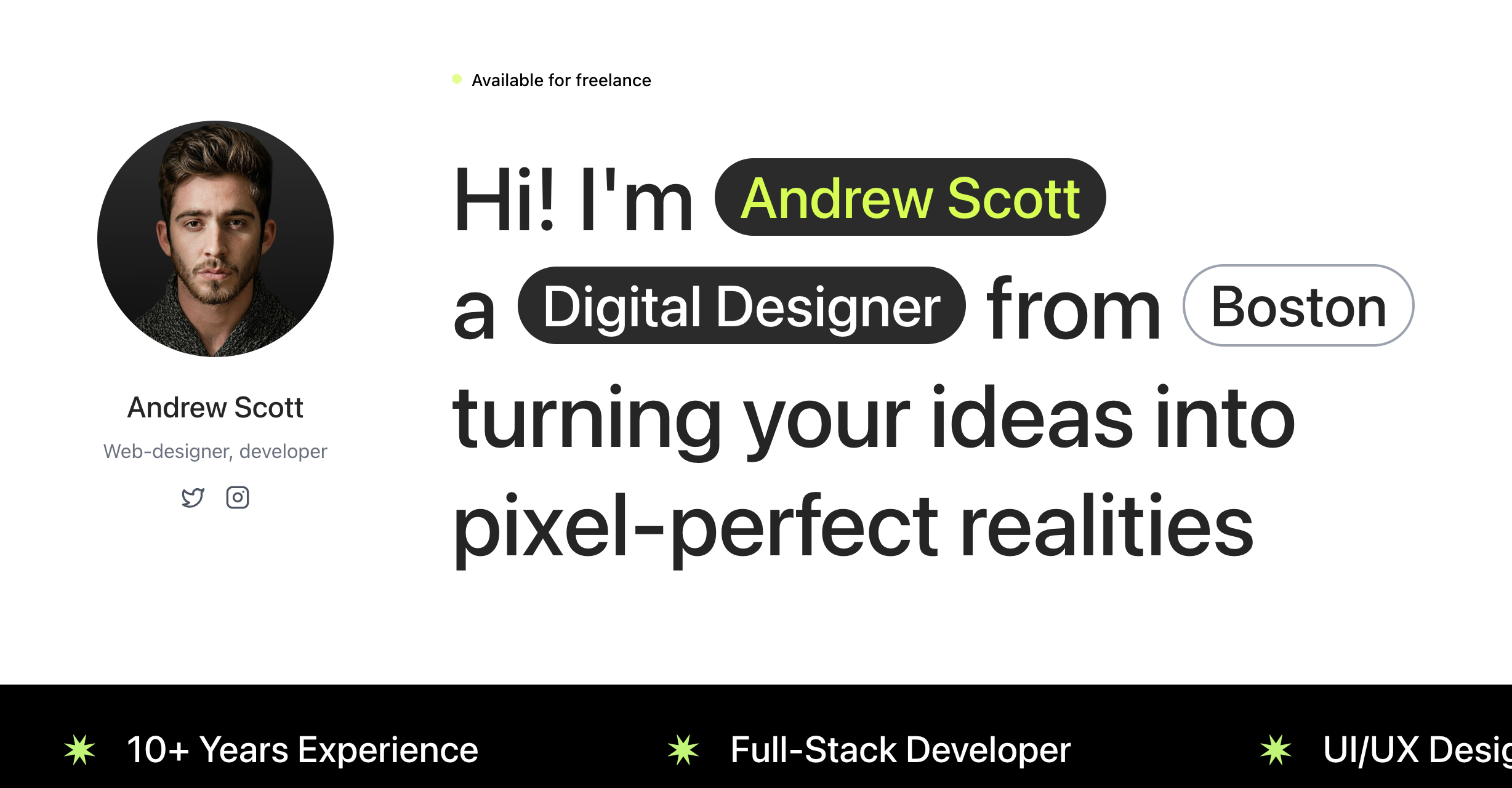 Agency website example