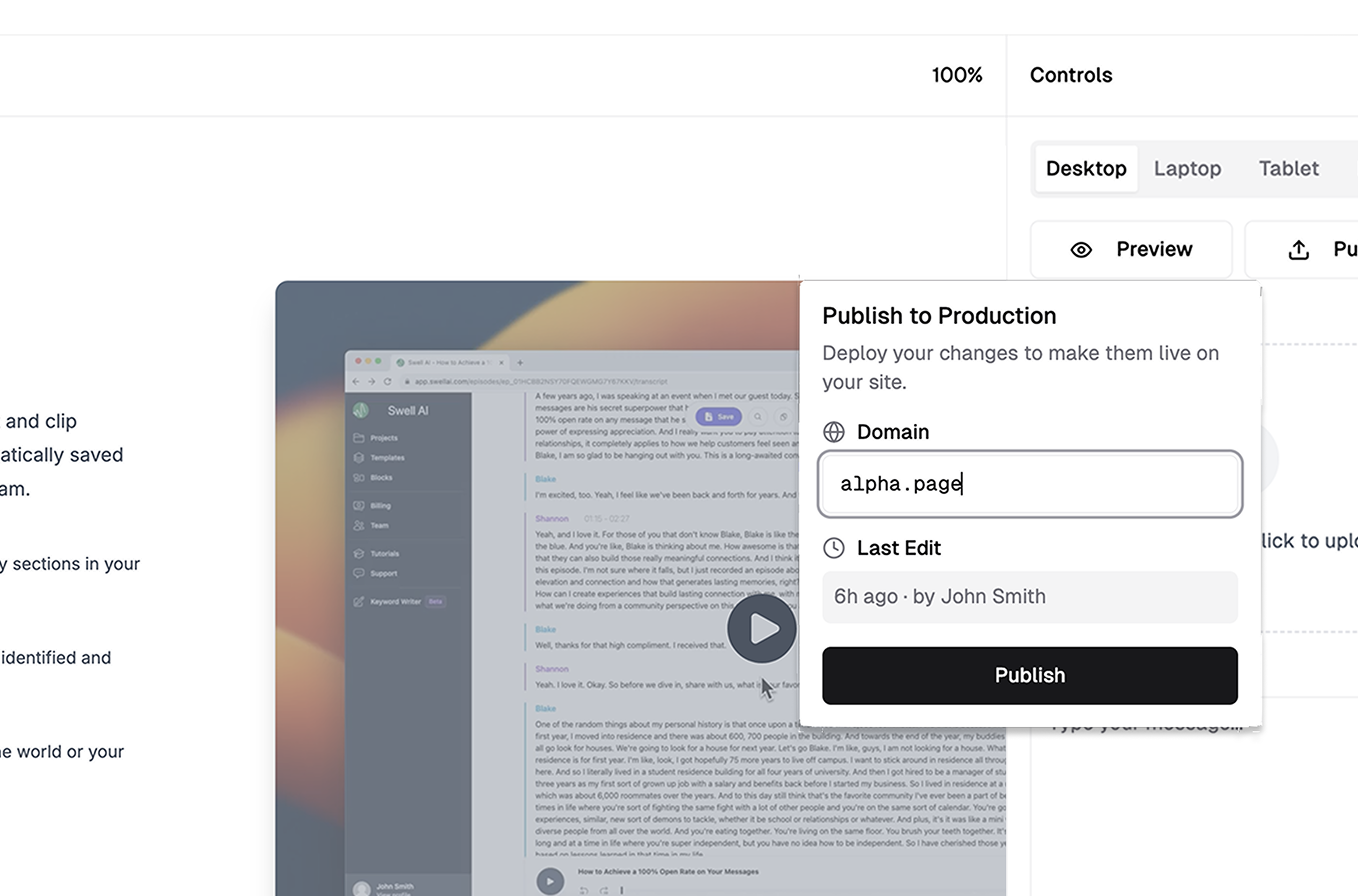 One-Click Publish