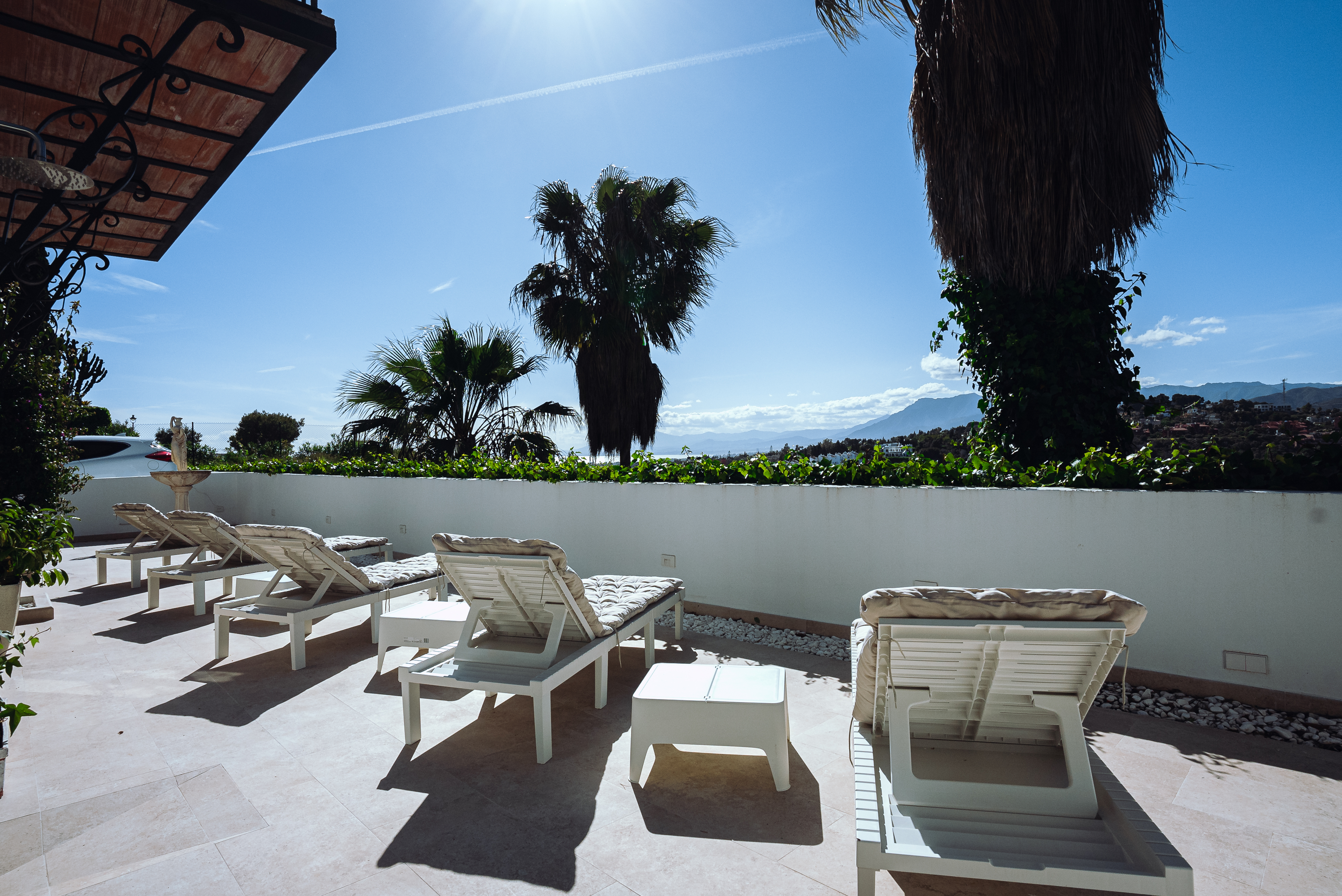 Casa Patricia sun terrace with loungers