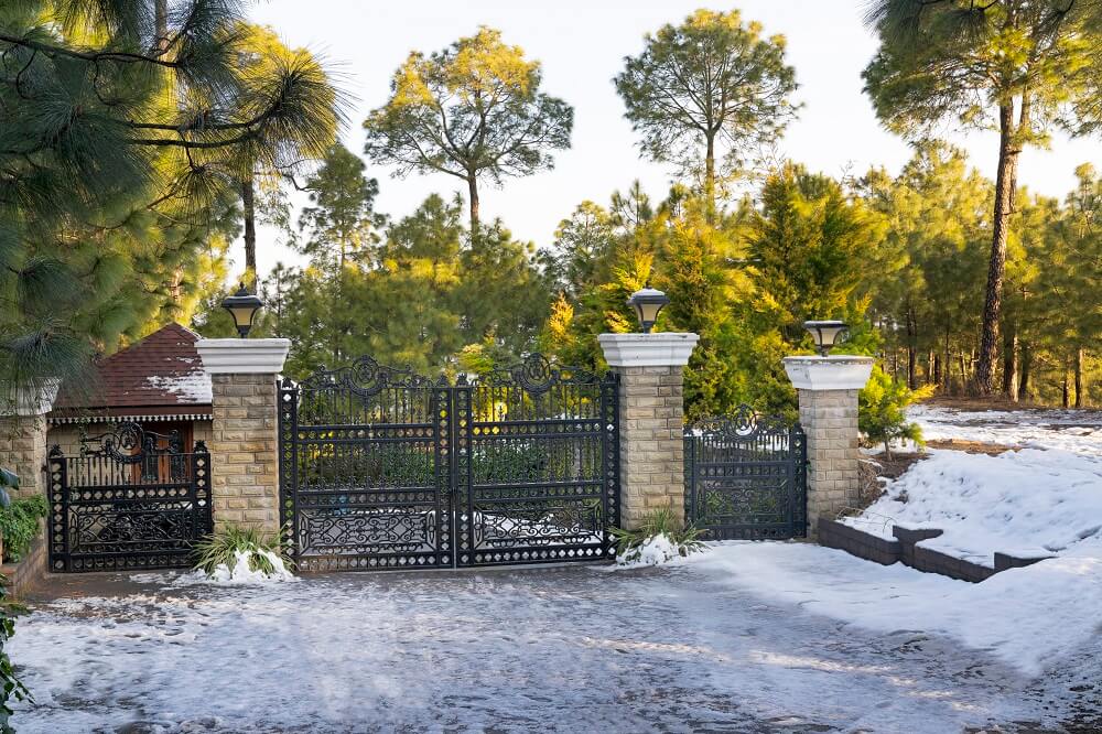 Elegant entrance gate to Anantaram Homes property