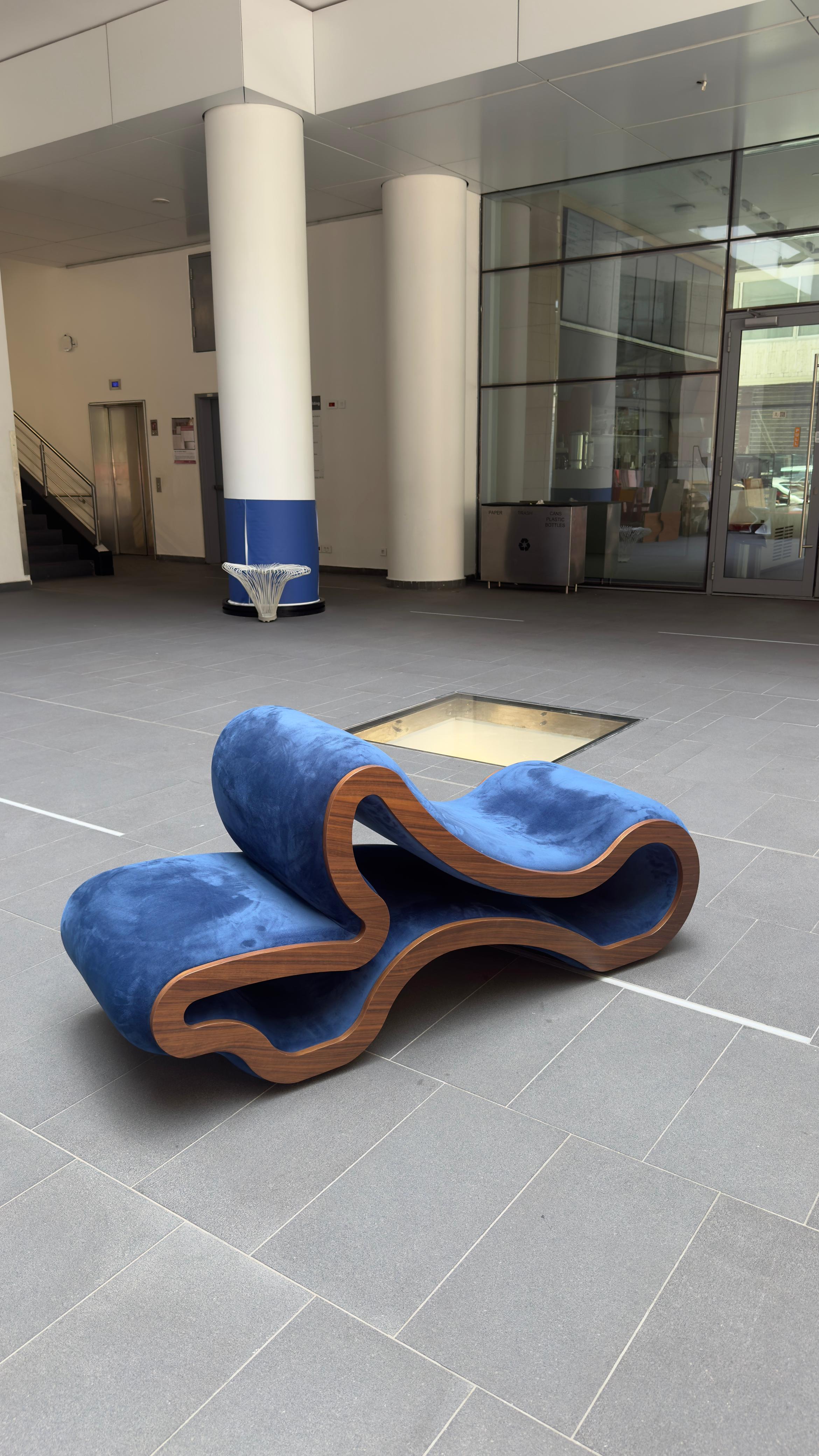 Blue Chair in Modern Space
