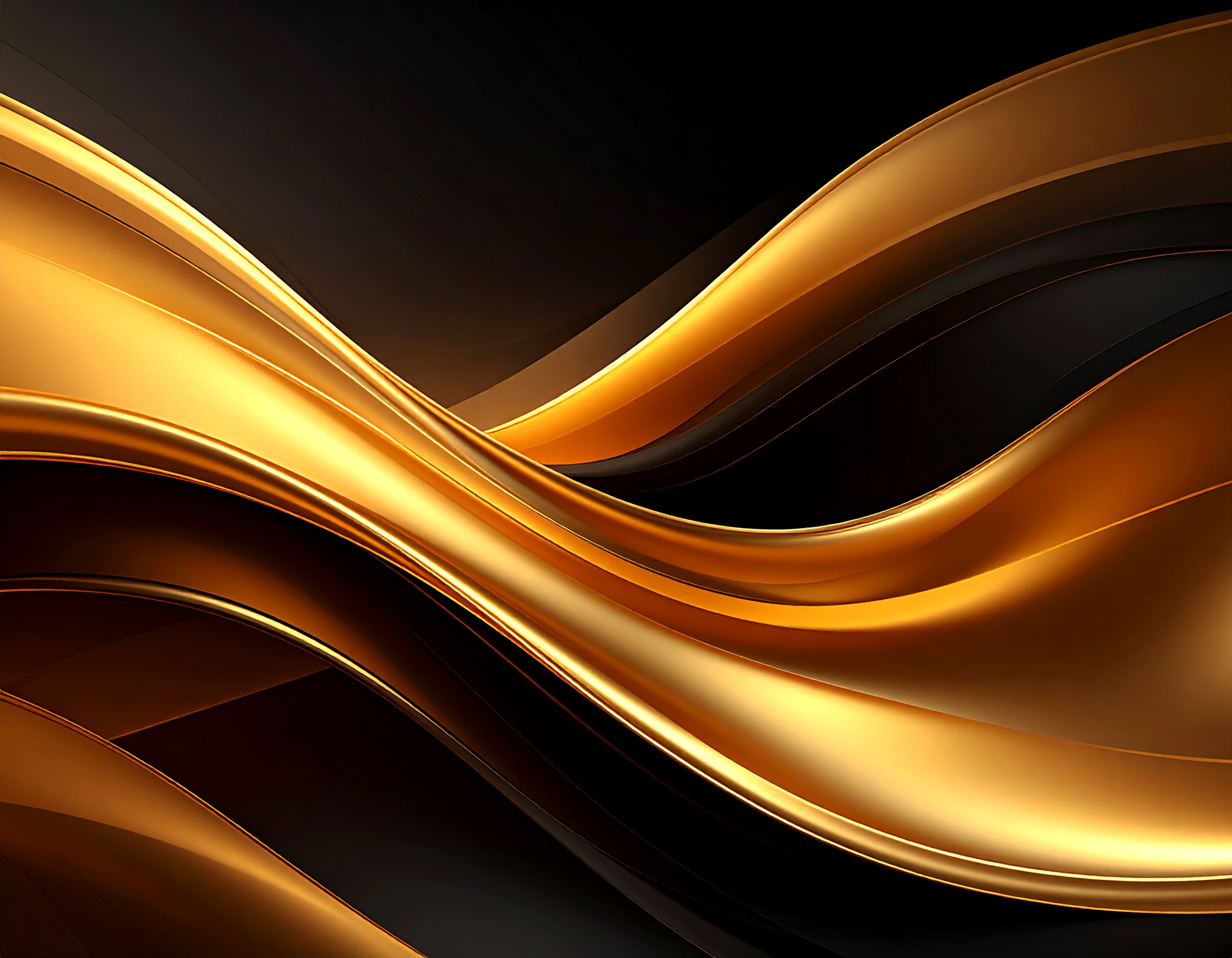 Golden waves background