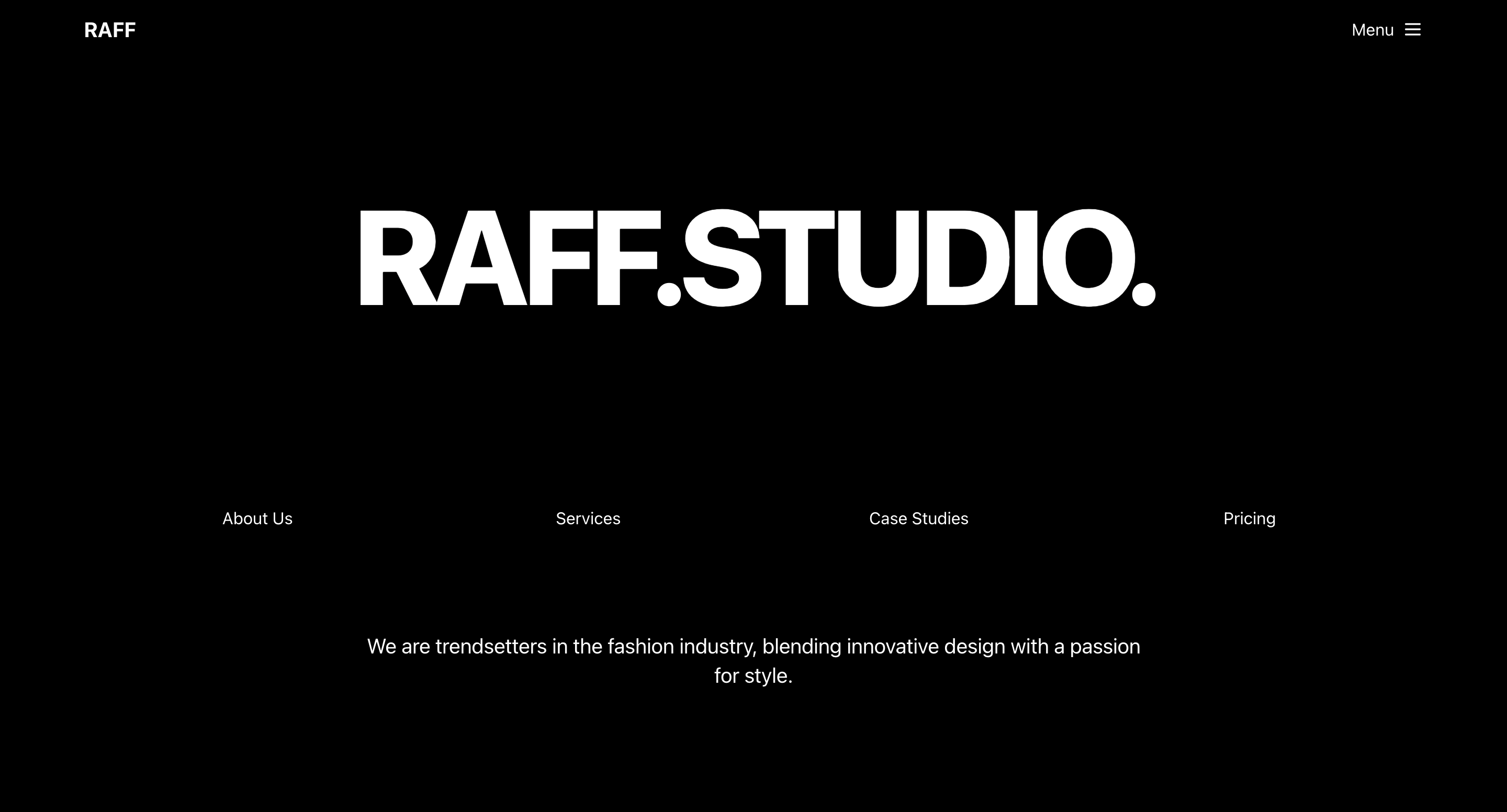 Fashion studio website example