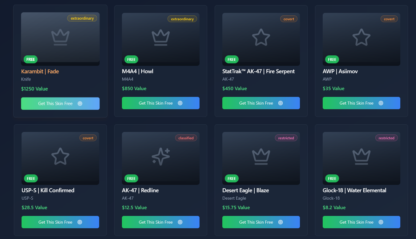 Claim Your Skins