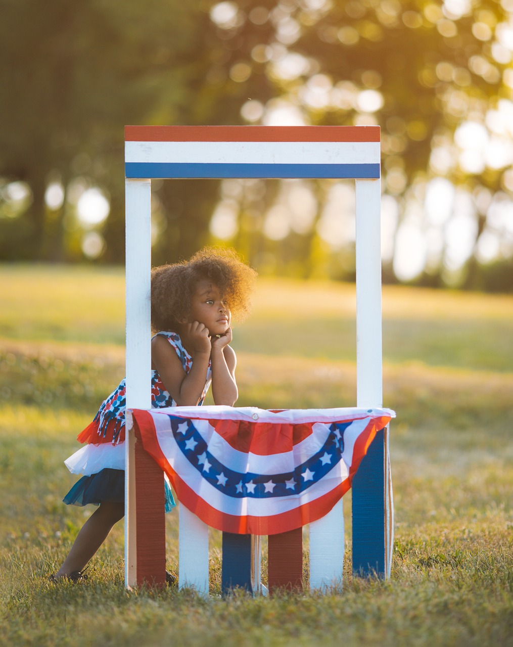 American flag celebration