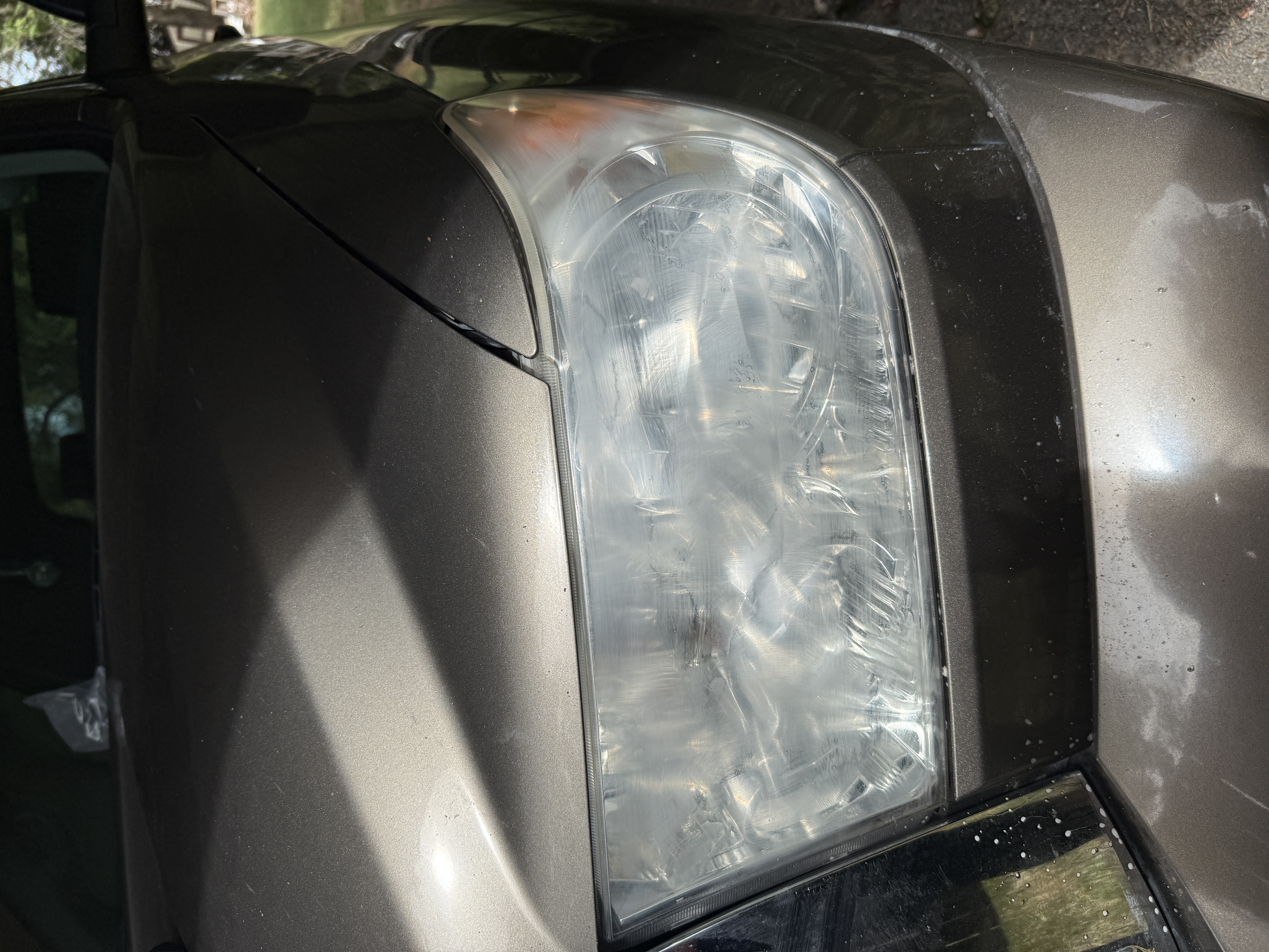 Before headlight restoration