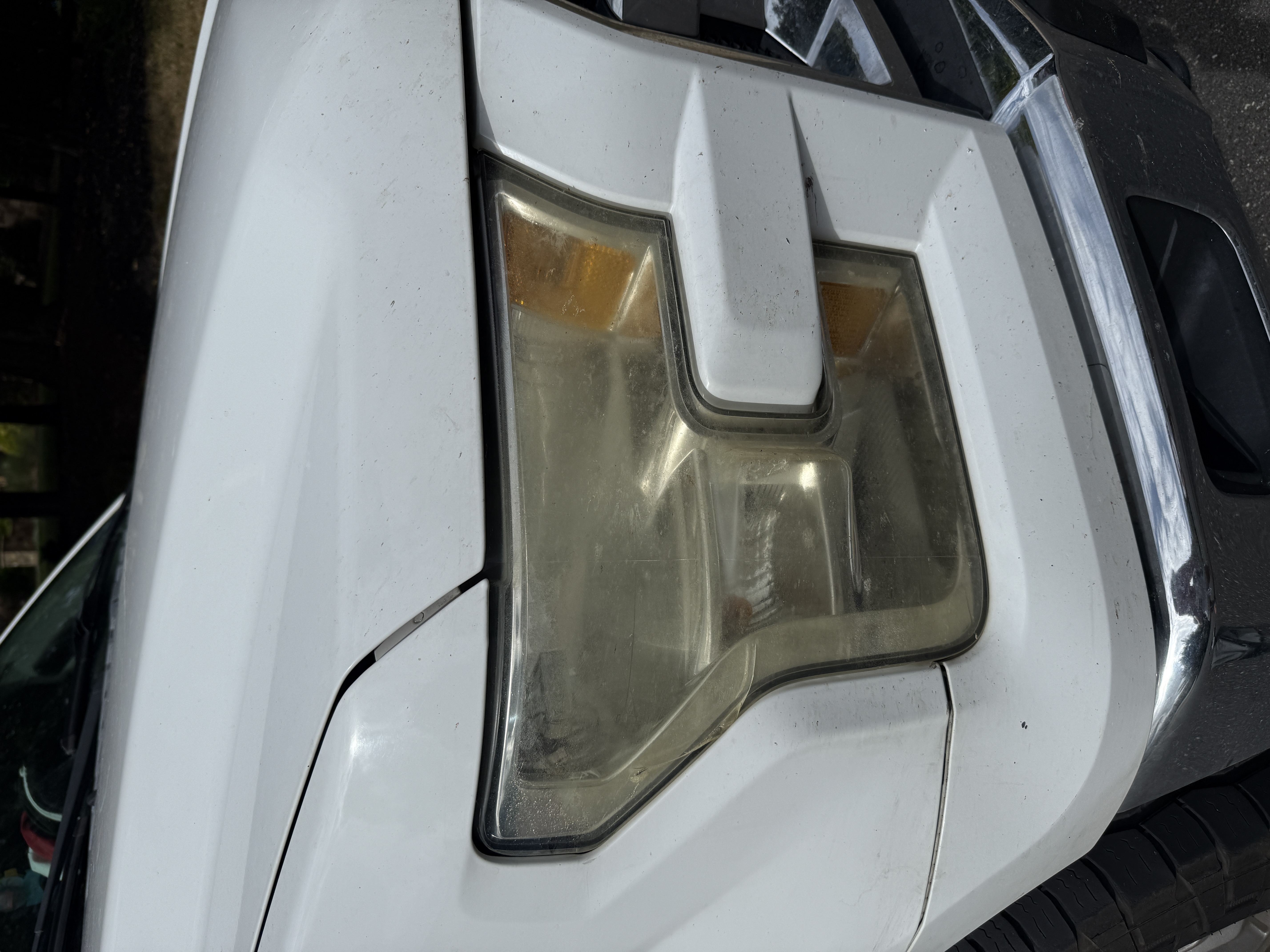 Before headlight restoration