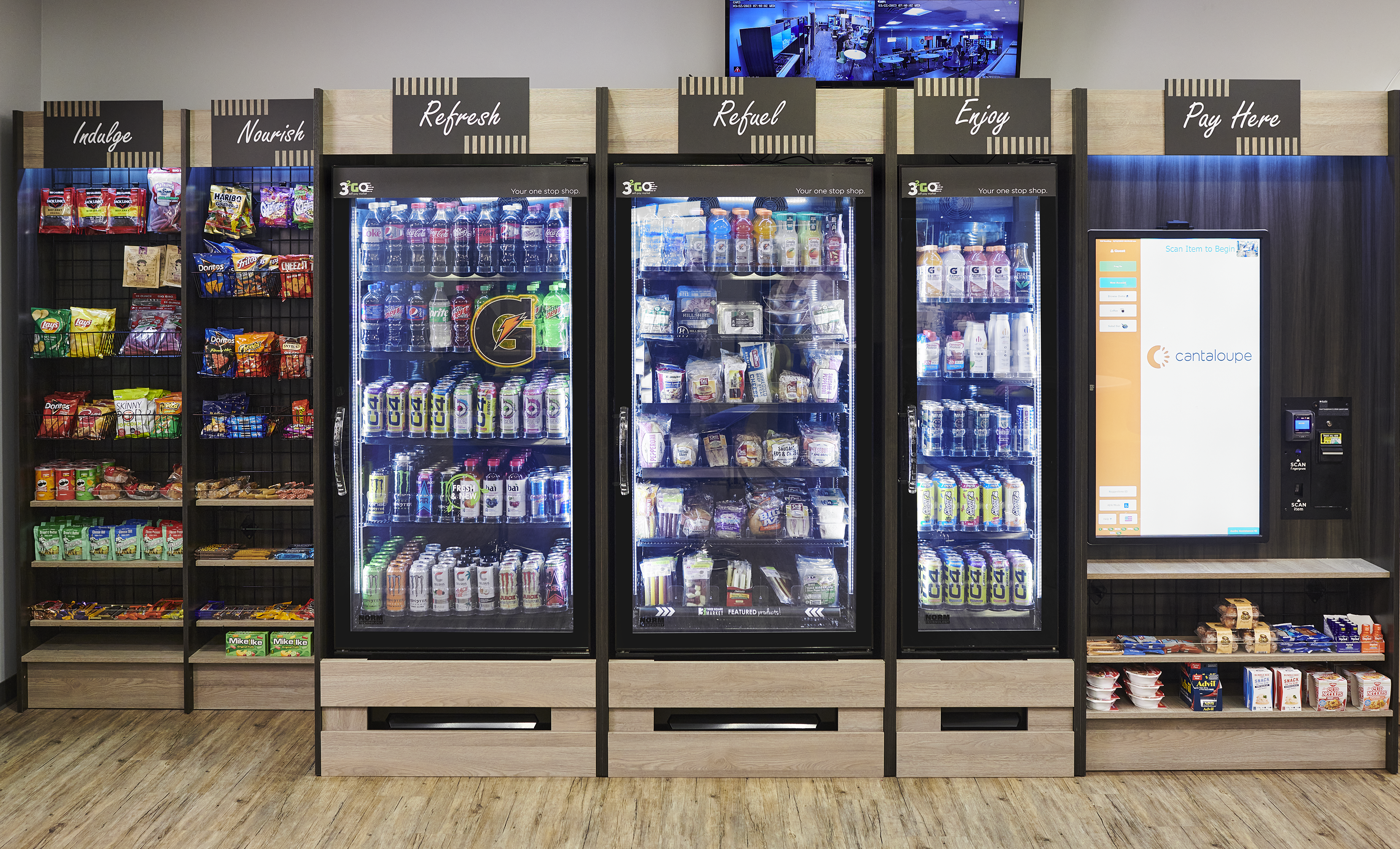 Modern vending machines and micro market