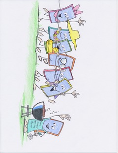 Phones having fun together