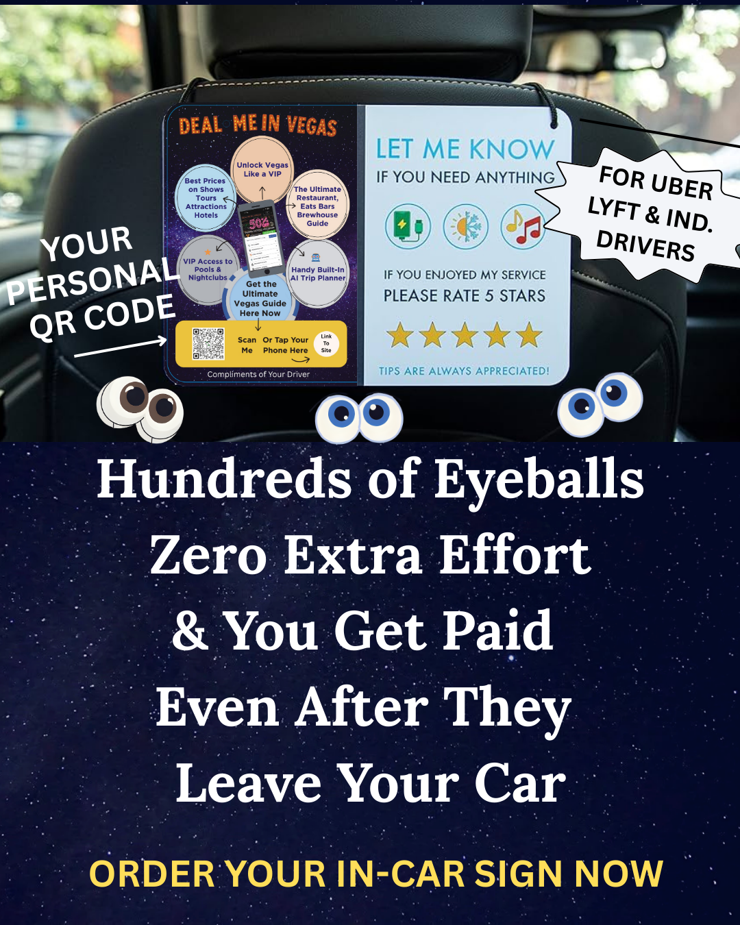 Order your rideshare sign now and take home more