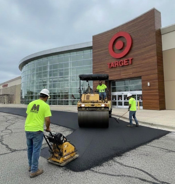 Commercial paving installation
