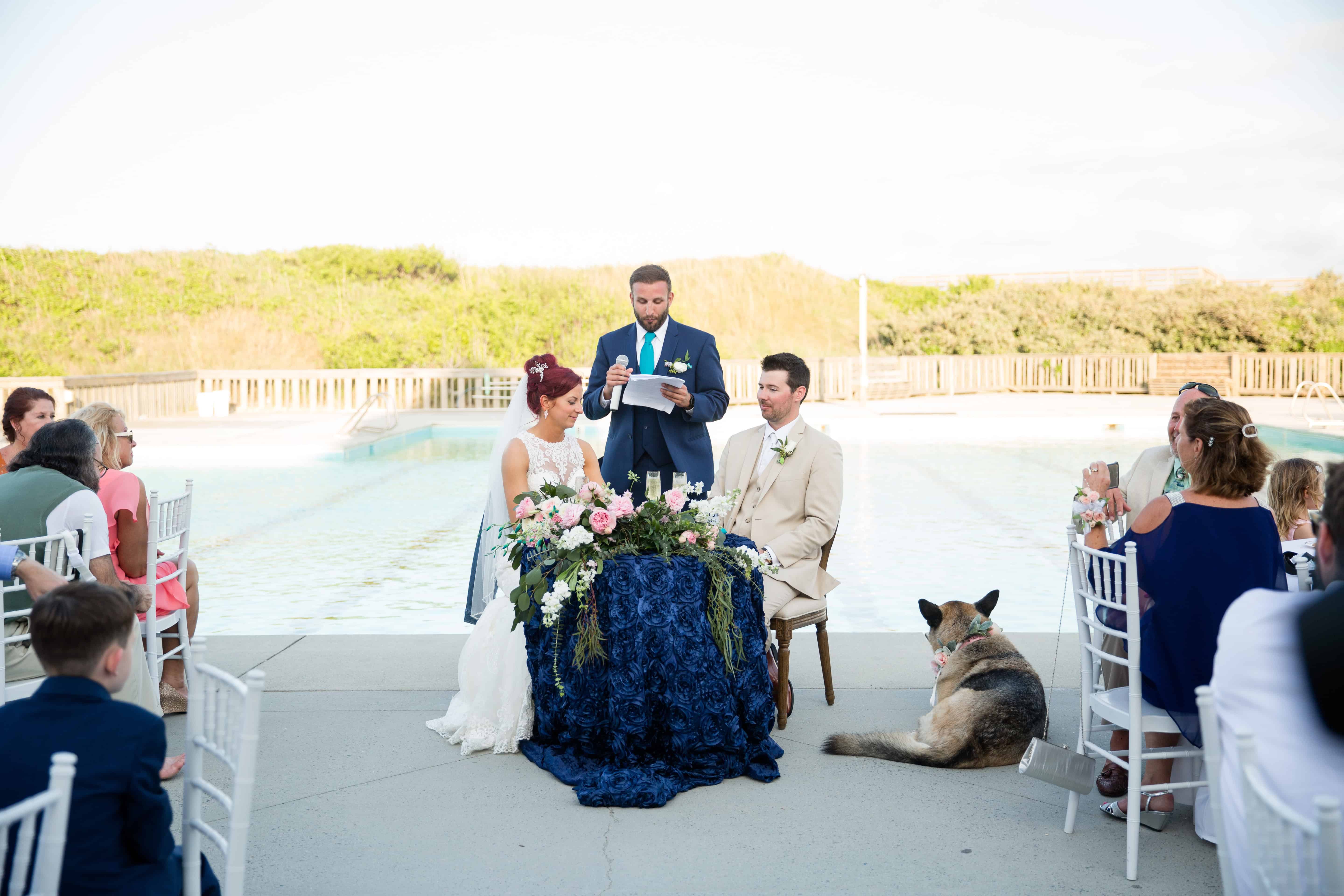 Poolside Reception Setup