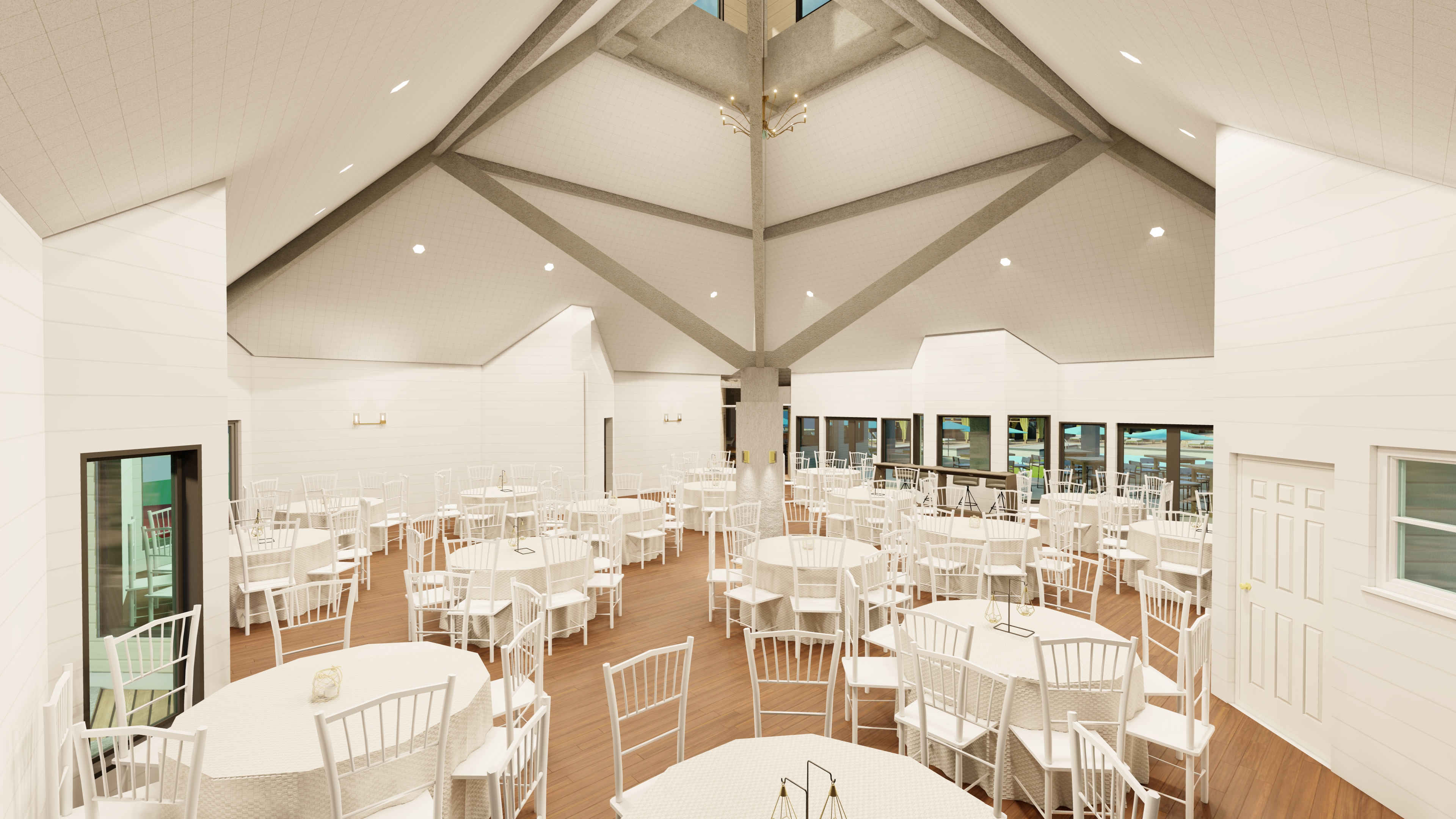 Indoor and outdoor event spaces