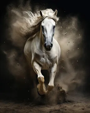 White Horse Background