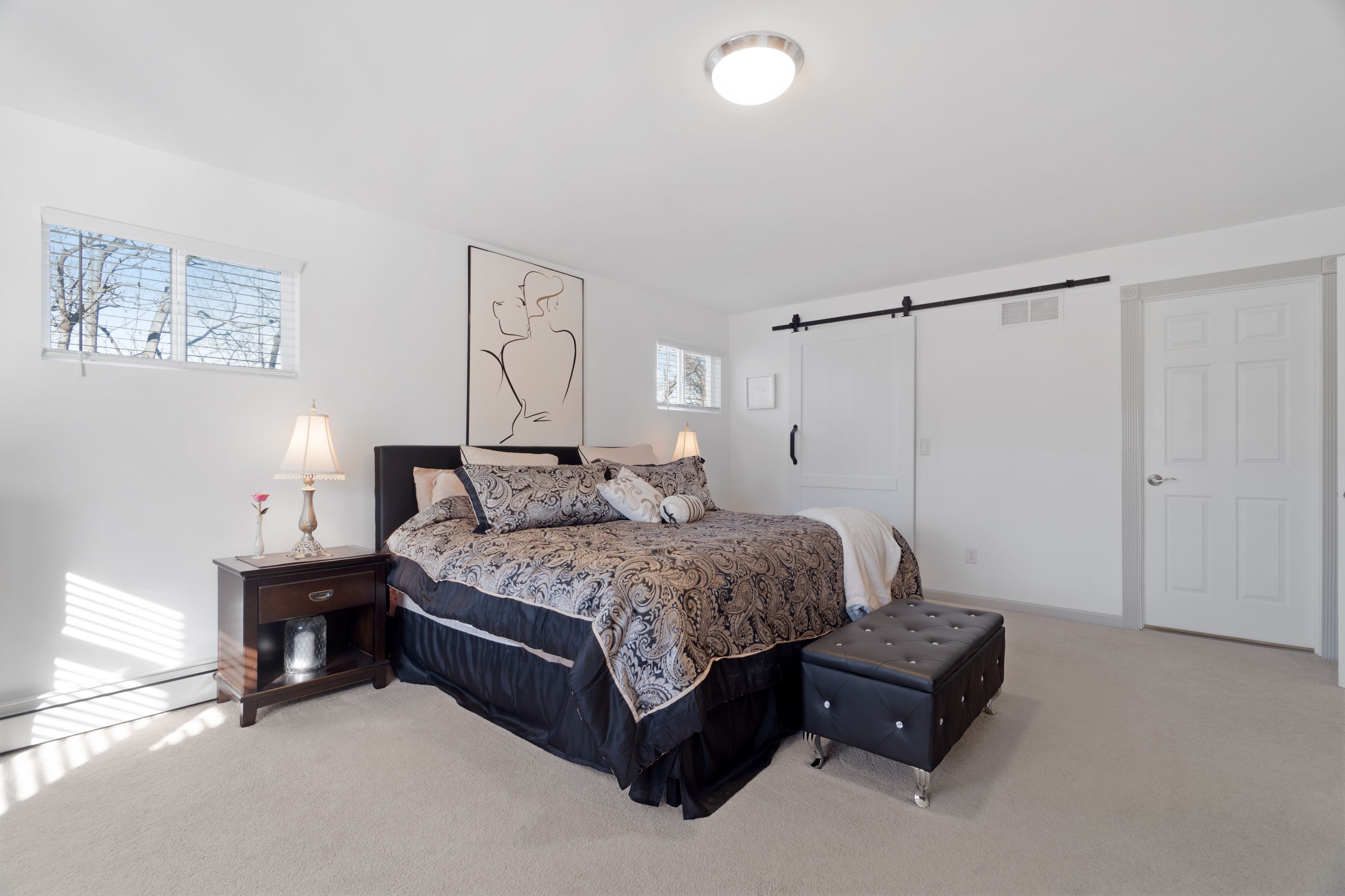 Bright bedroom with natural light