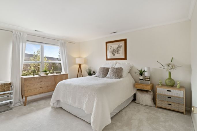 Elegant bedroom with neutral tones