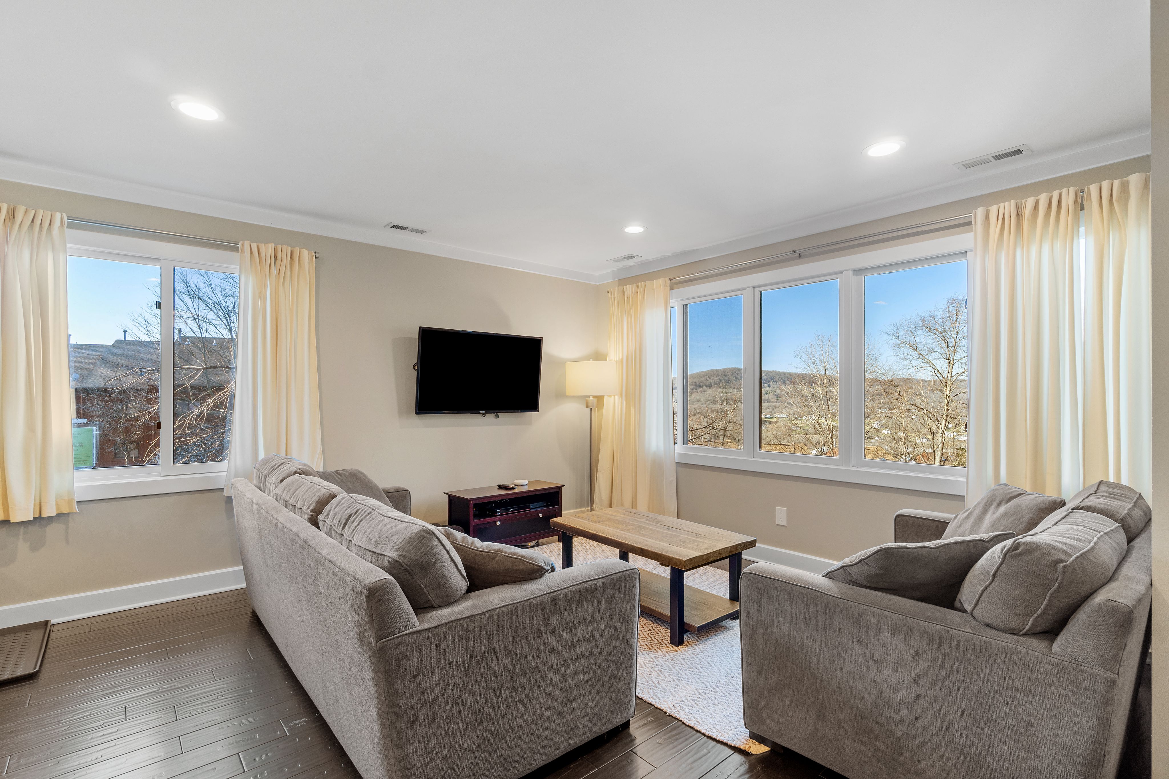 Living room with scenic views