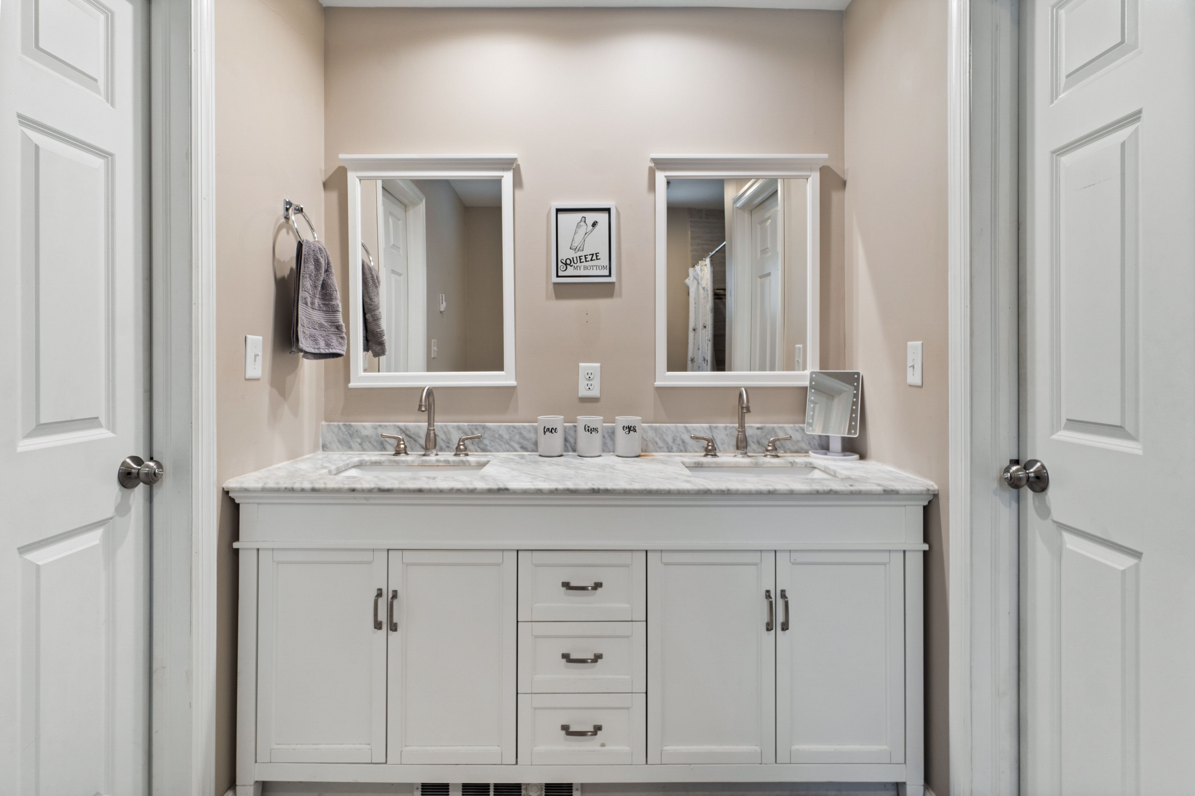 Bathroom with double vanity