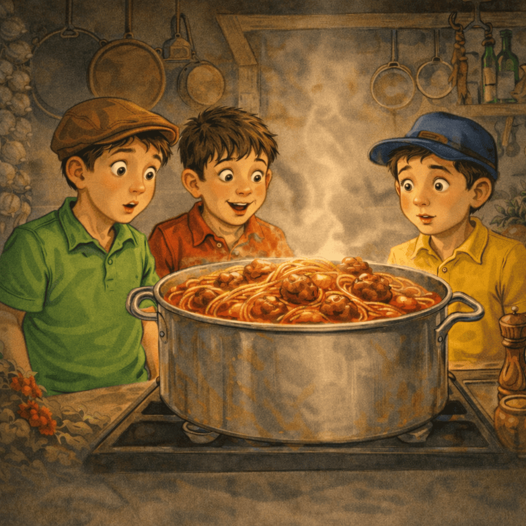 When a pot of spaghetti disappears, an adventure begins