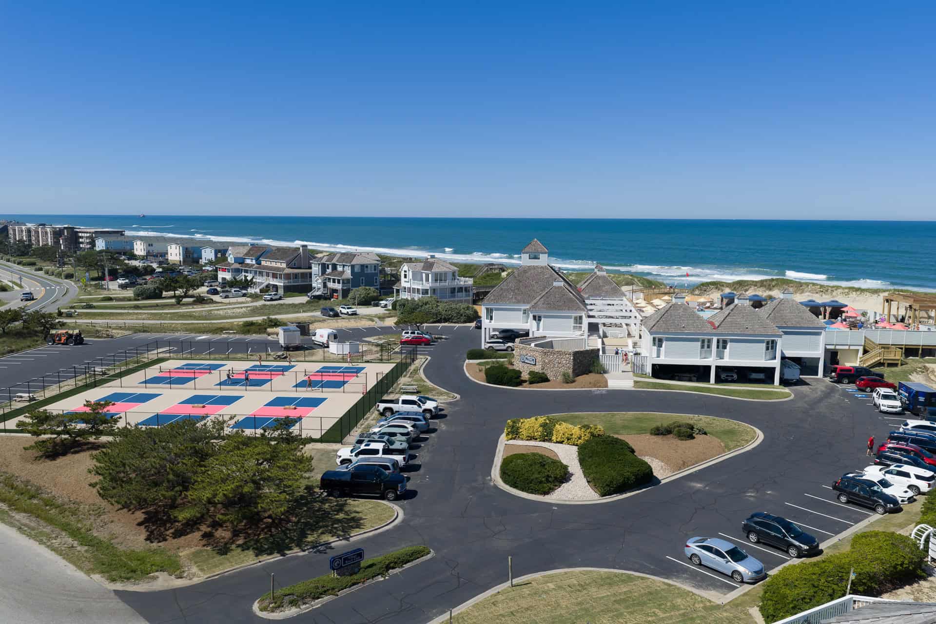 Aerial View of Club and Beach