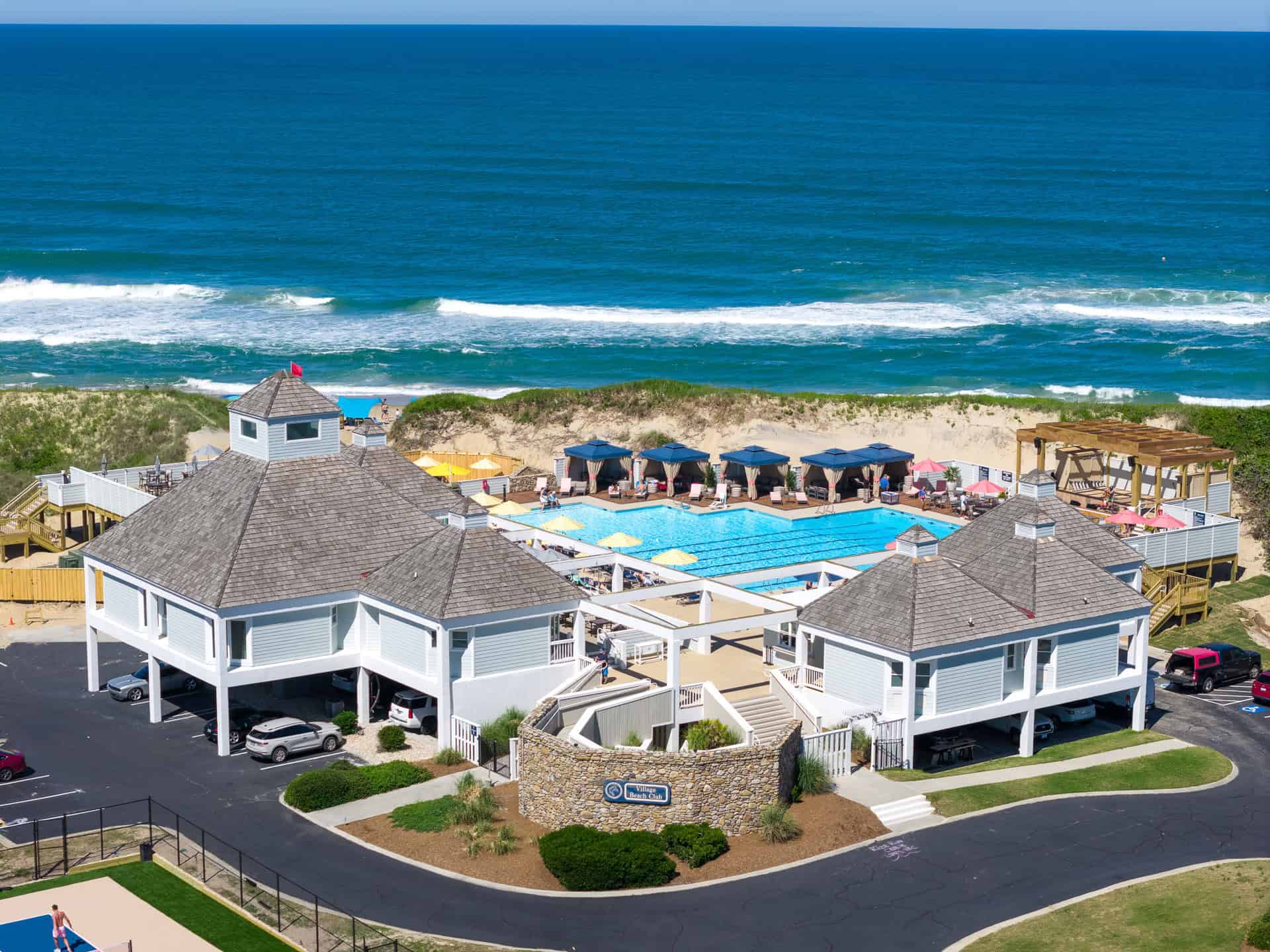 Village Beach Club aerial view