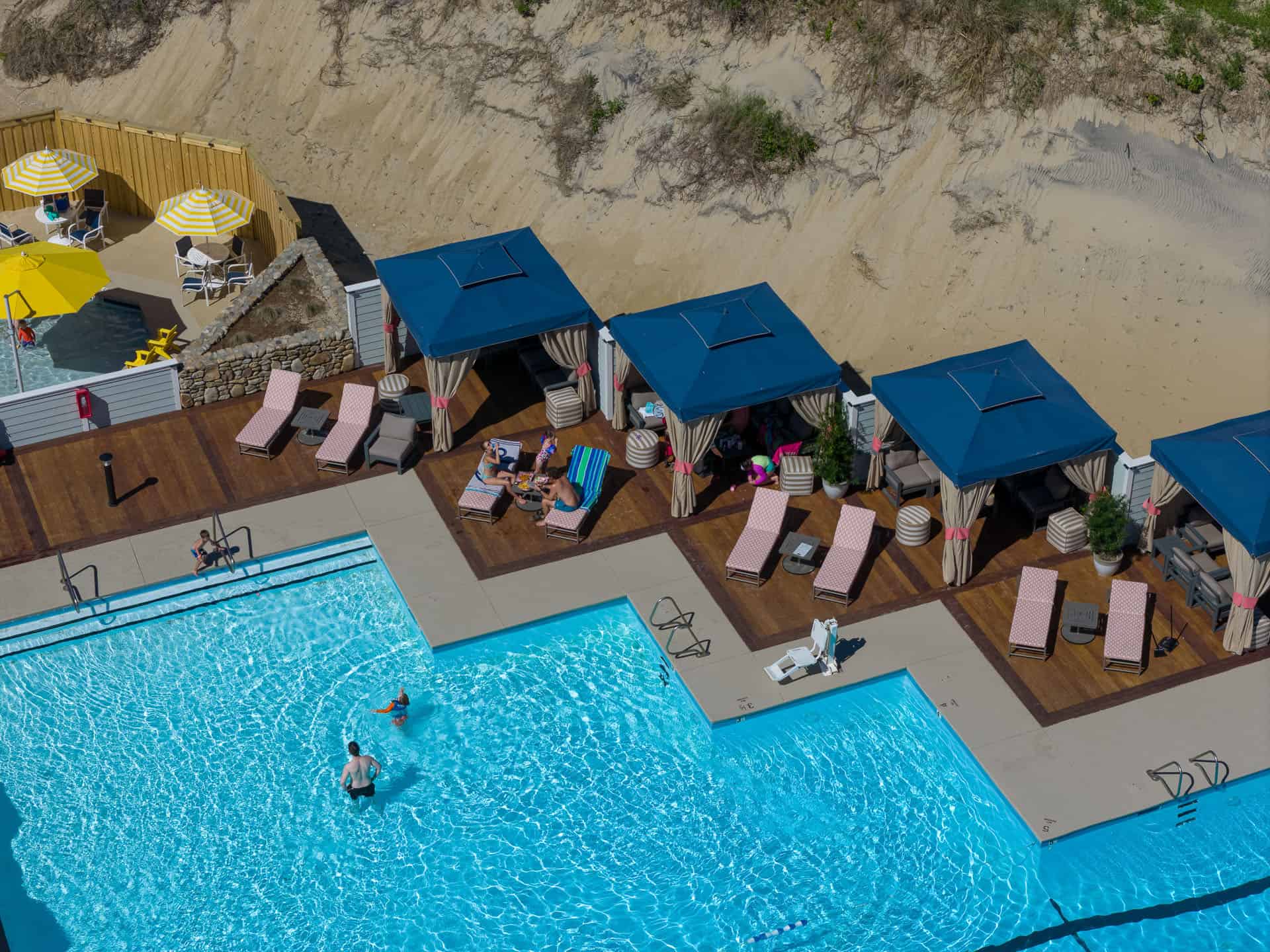 Poolside cabanas