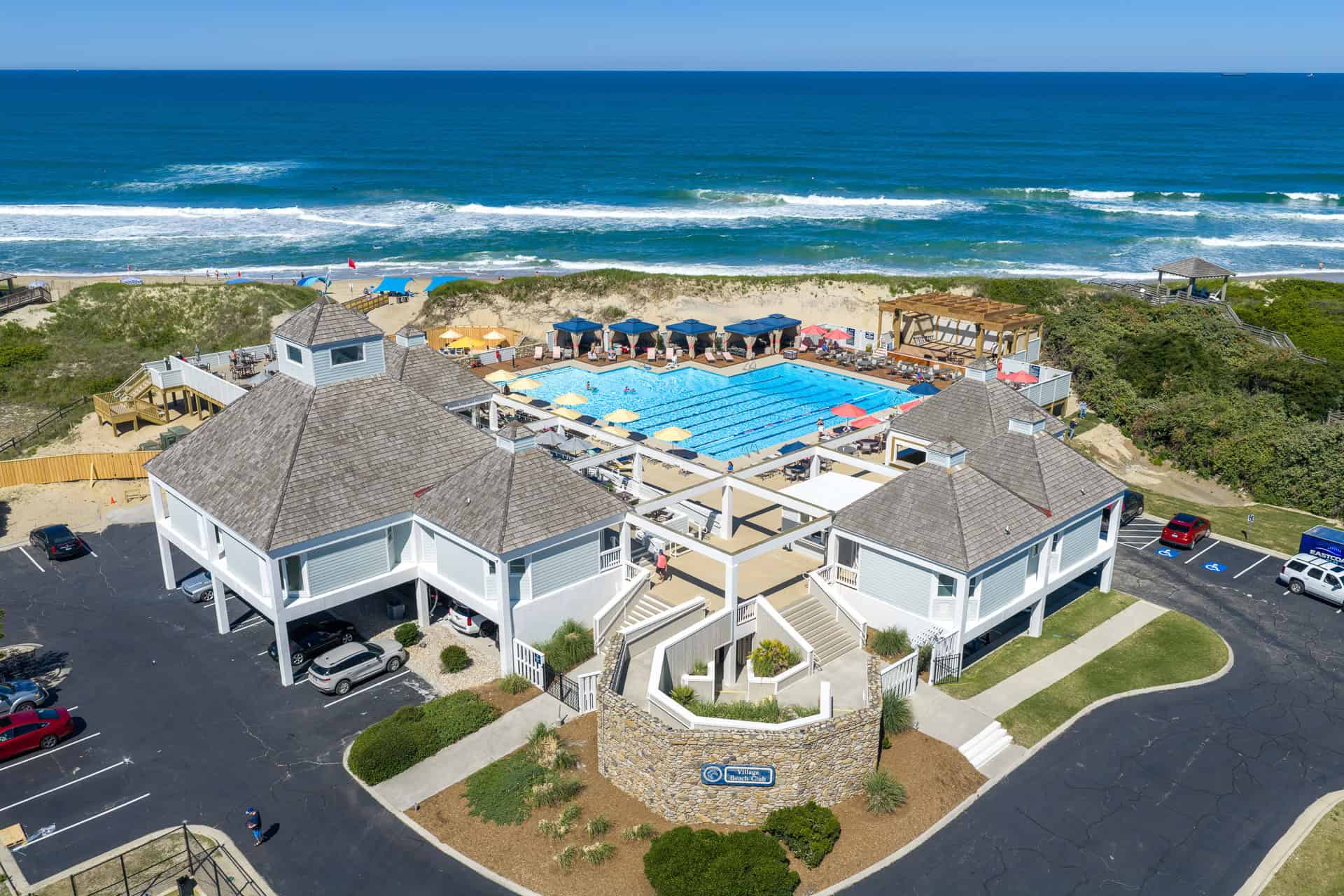 Village Beach Club aerial view