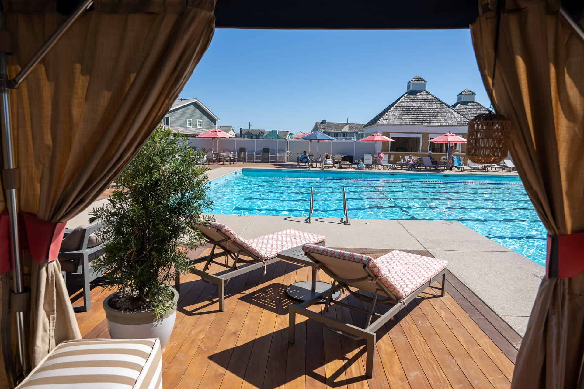 Cabana poolside view