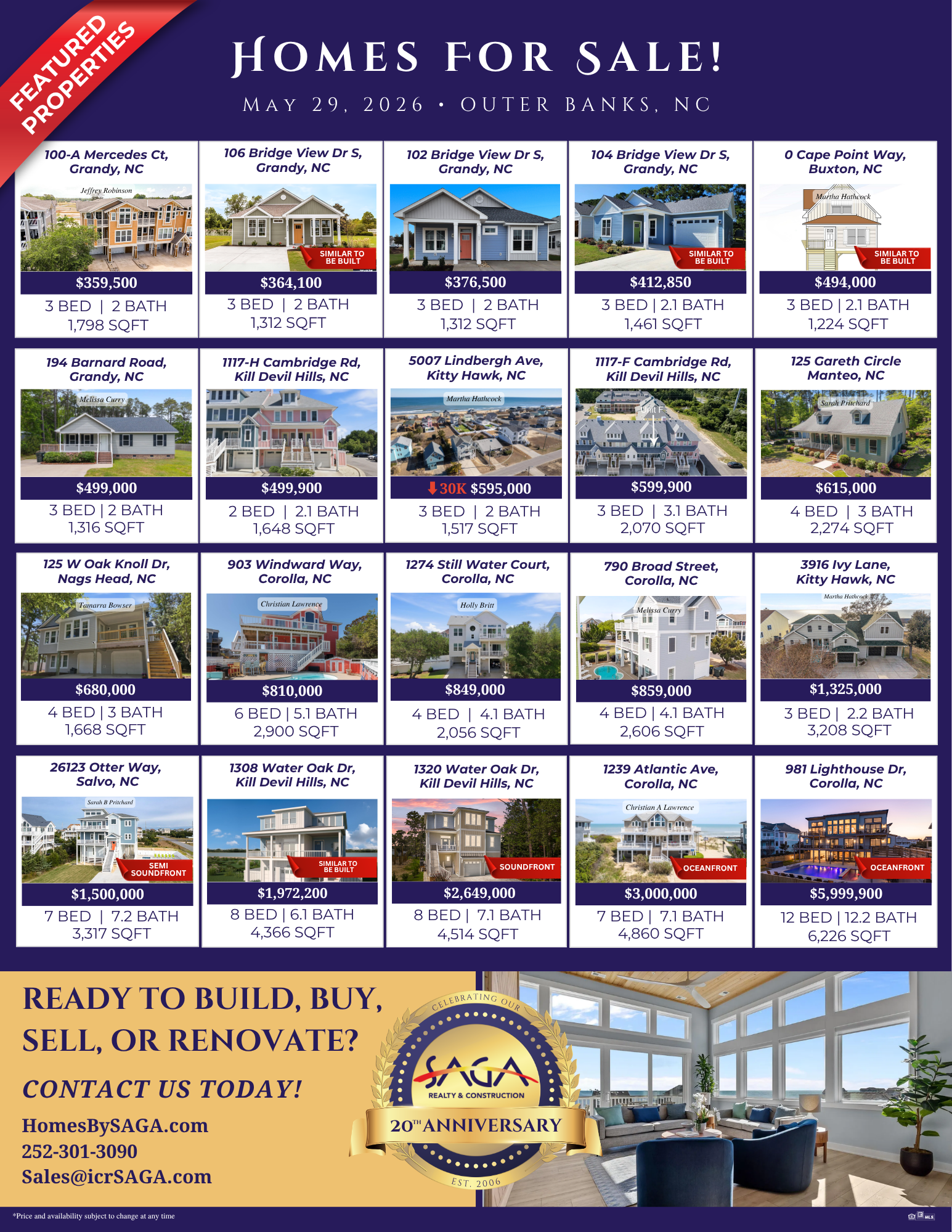 Homes for Sale on the Outer Banks