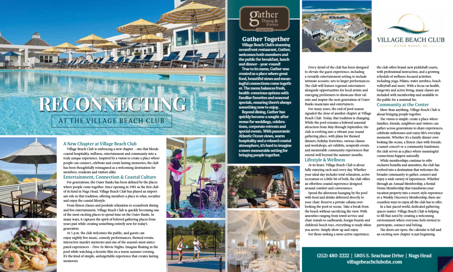 Reconnecting at Village Beach Club Article Spread