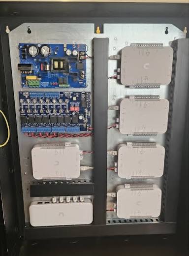 Commercial access control panel and low-voltage wiring installation