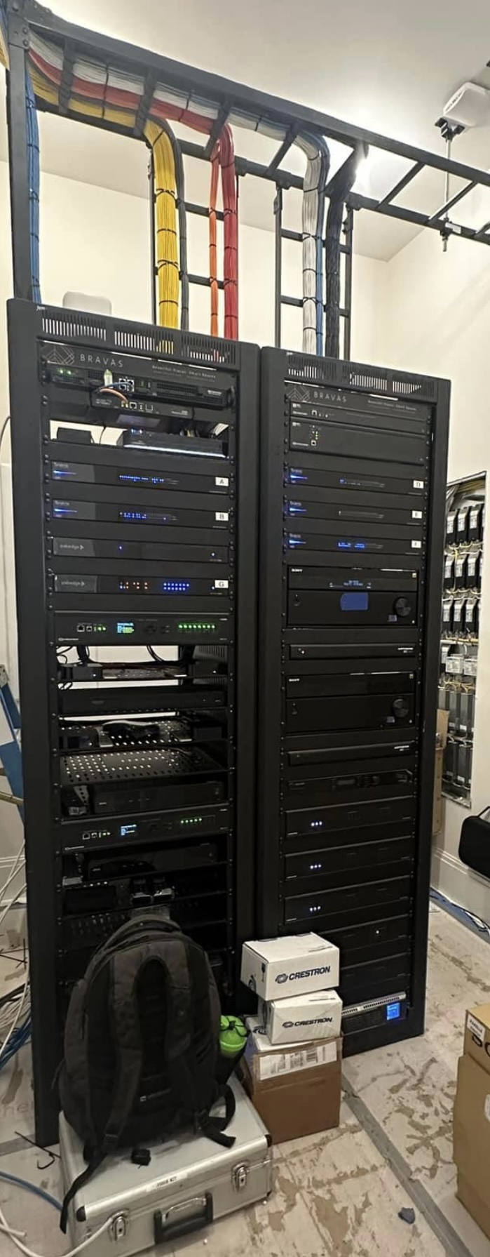 Commercial network infrastructure and equipment racks