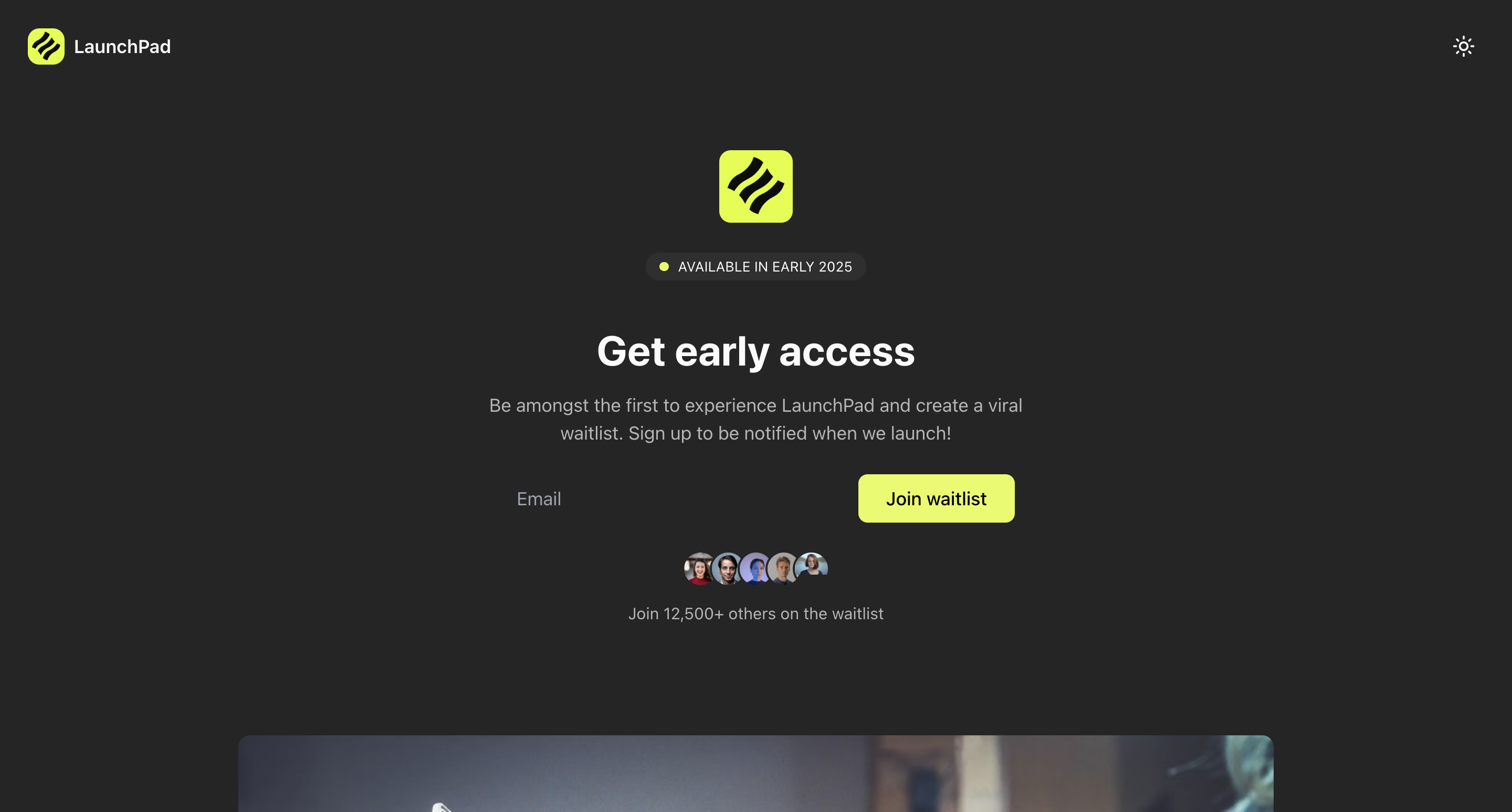 Waitlist website example